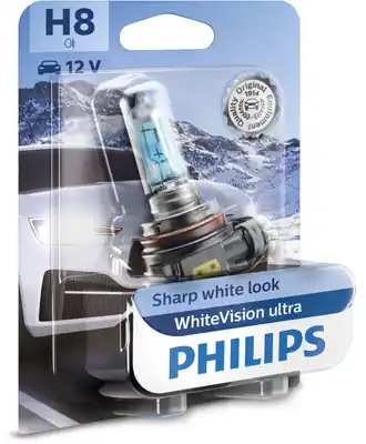 Livrare expres Bec Far H8 Pgj19-1 35W 12V White Vision Ultra Philips PHILIPS