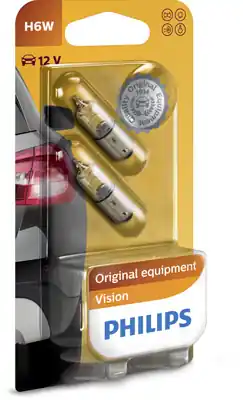 Reducere specială Set 2 Becuri 12V H6W Bax9S (Blister) Vision Philips PHILIPS