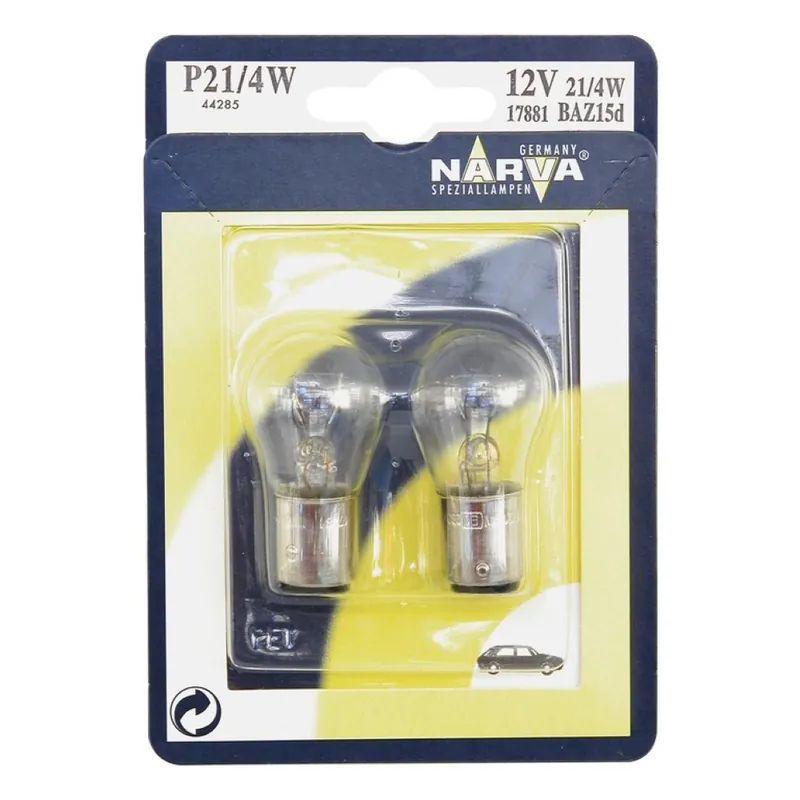 Set 2 Becuri P21 4W 12V Blister Narva NARVA Plată sigură