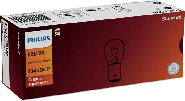 Ofertă specială Bec Camion 24V P21 5W Bay15D Set 10 Buc Philips PHILIPS