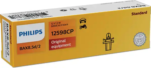 Bec Bord Bax 8.5D Soclu Negru 12V Set 10 Buc Philips PHILIPS Preț redus