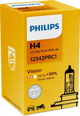 Bec Far H4 P43T 60 55W 12V Vision (Cutie) Philips PHILIPS Cel mai vândut