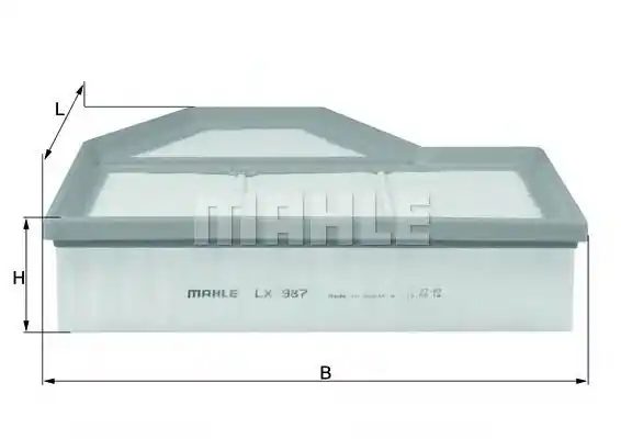 Filtru aer MAHLE ORIGINAL LX 987 MAHLE Preferatul clienților