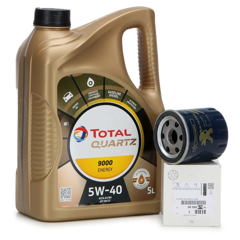 Set Ulei Motor Total Quartz 9000 Energy 5W-40 5L + Filtru Ulei Oe Citroen 9808867880 Total Mai ieftin