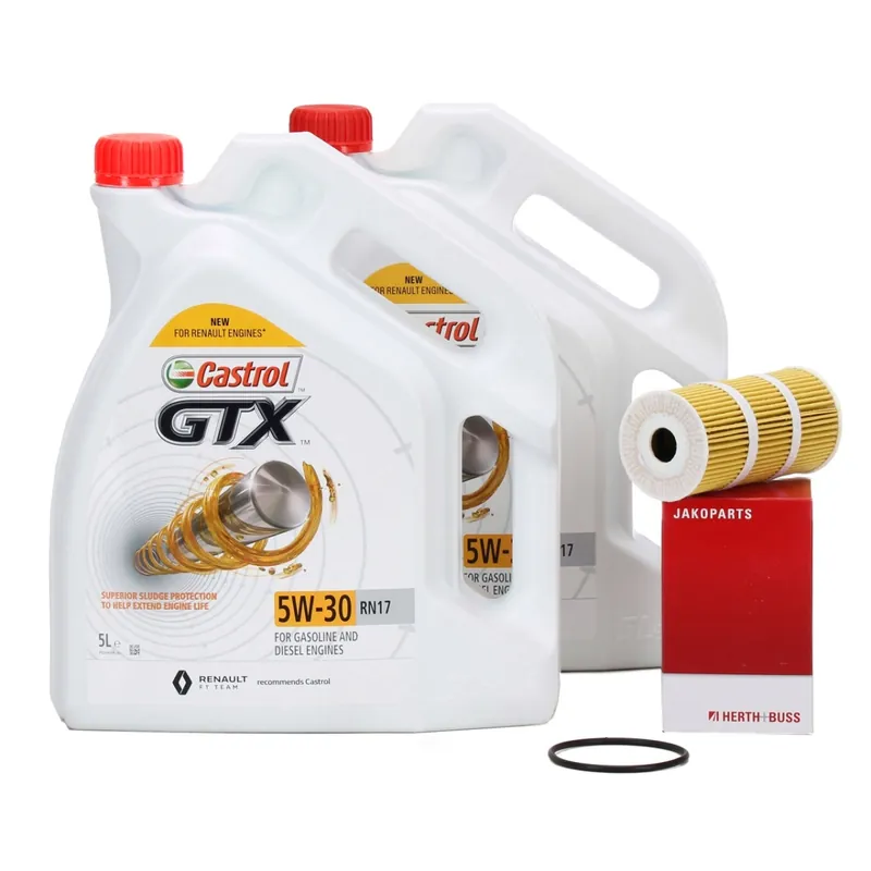 Set 2 Buc Ulei Motor Castrol GTX 5W-30 RN17 ACEA C3 Renault 5L 15CC30 + Filtru Ulei Herth+Buss Jakoparts J1311034 CASTROL Super ofertă