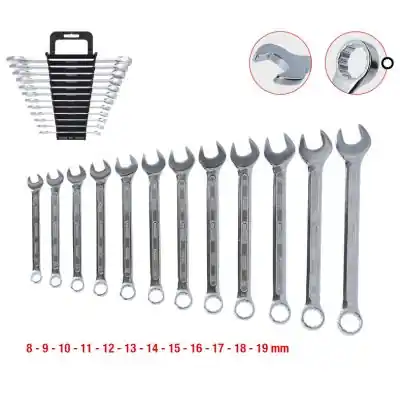 Cumpărături sigure Set Chei Combinate In Unghi 12 Piese. 8-19Mm KS TOOLS