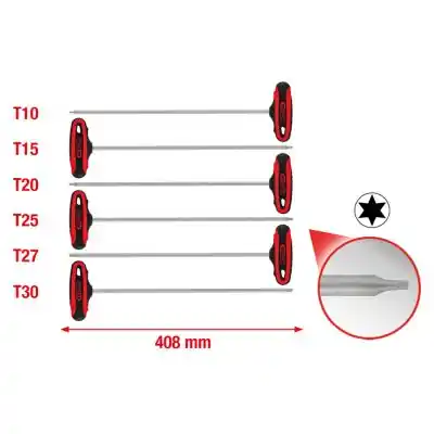 Reducere extra Set Chei Unghiulare Cu Maner In T 6 Piese KS TOOLS