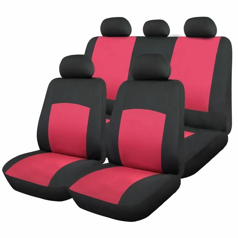 Huse Scaune Auto RoGroup Oxford Rosu 9 Bucati Reduceri