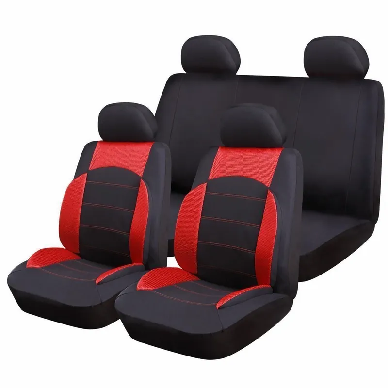 Huse Scaune Auto RoGroup Sport Line Rosu, pentru bancheta rabatabila, 9 bucati Bestseller