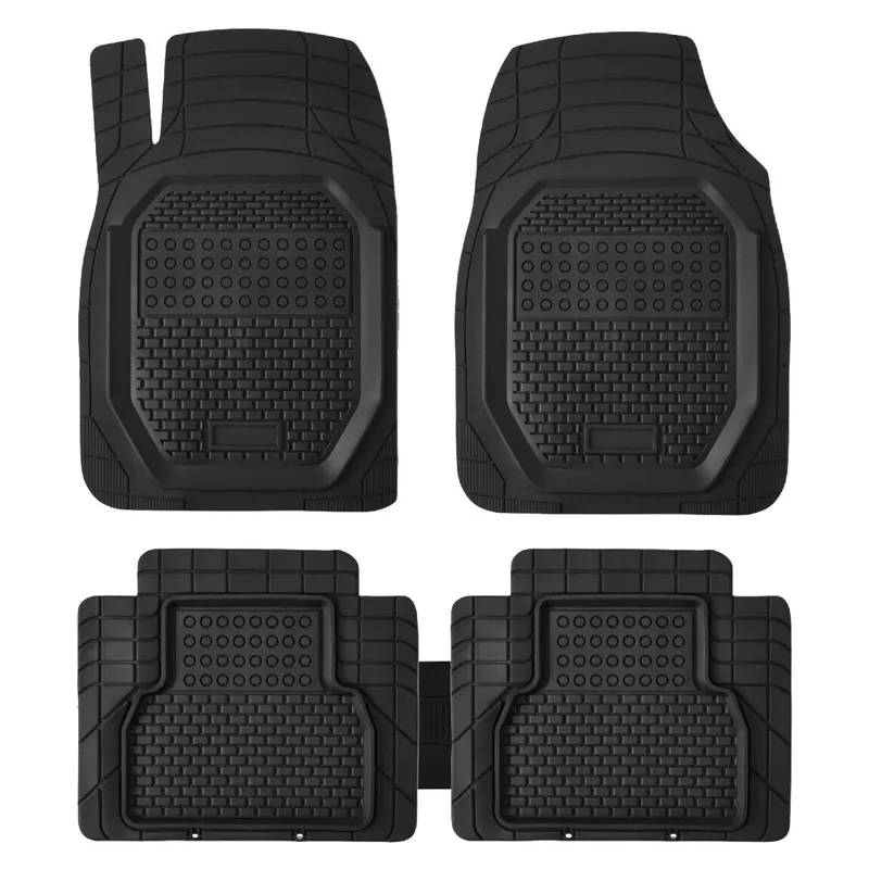 Ultima șansă Set Covorase Auto Universale Tip Tavita WICKER+, PVC, ajustabile, negru, 5 bucati