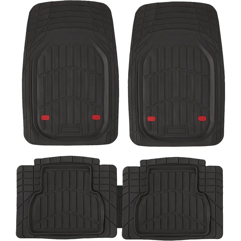 Noutate Set Covorase Auto Universale Tip Tavita MARS, PVC, ajustabile, negru, 5 bucati