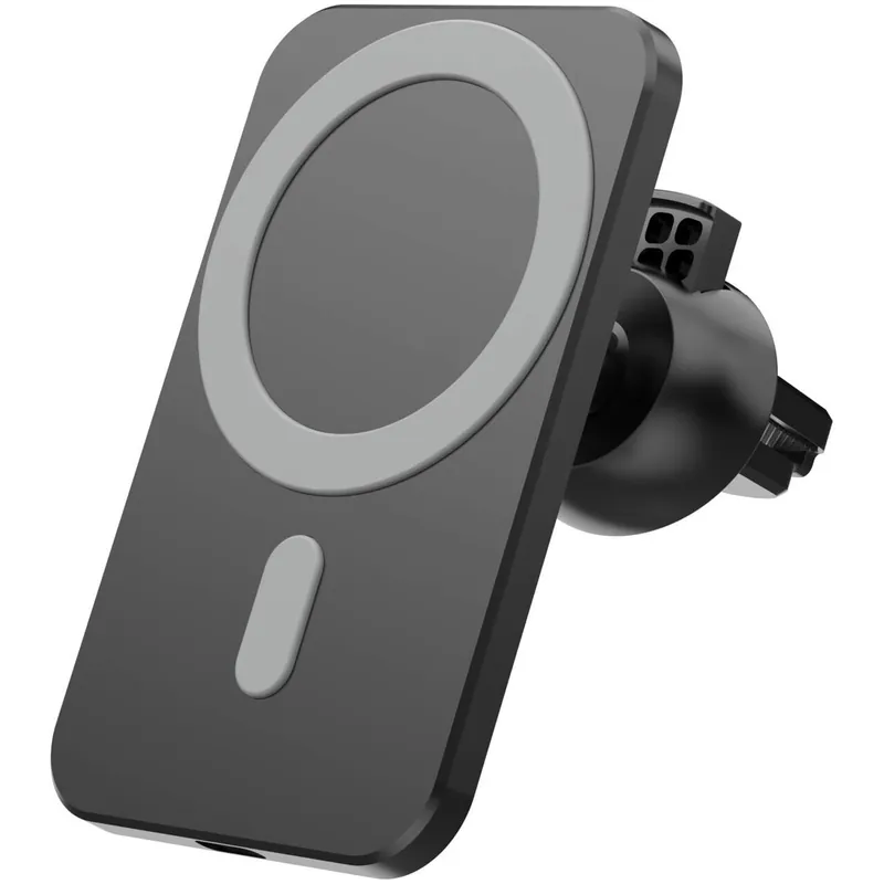 Incarcator auto wireless magnetic cu incarcare rapida, 15W, rotire 360 grade, compatibil Iphone MagSafe, negru Transport gratuit