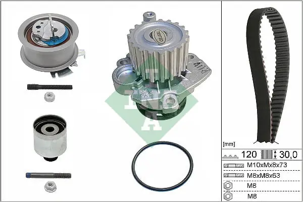 Kit distributie cu pompa apa INA 530 0201 33 VW Golf 5 1.9 TDI 105 kai Ofertă