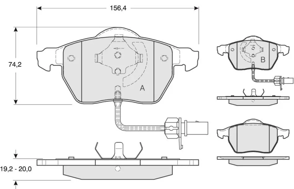 Set placute frana fata VW Passat B5 combi 1997-2000, MTR MT456 Preferatul clienților
