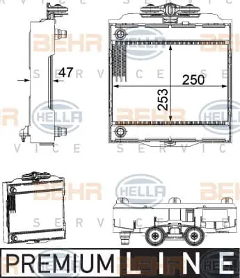 Lichidare de stoc Radiator apa BMW seria 5 F30 2009-2016 2.0 benzina cu AC Hella