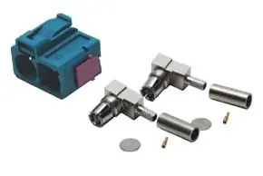 Lichidare de stoc Conector antenă dublu FAKRA mamă 90° 295641