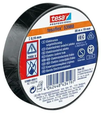 Cel mai vândut Banda izolatoare Tesa 53988 PVC 15/10 neagra