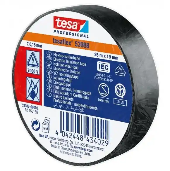 Preț redus Banda izolatoare Tesa 53988 PVC 19/20 neagra