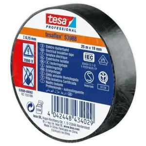 Livrare gratuită Banda izolatoare Tesa 53988 PVC 19/33 neagra