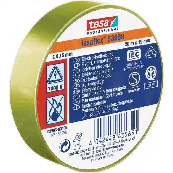 Banda izolatoare Tesa 53988 PVC 19/20 galben Ofertă de sezon