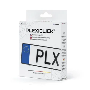 Plexiclick V1 Suport transparent pentru plăcuță de înmatriculare (110 mm) Ieftin