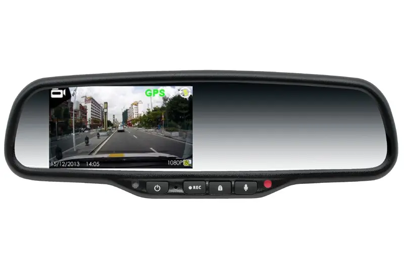 Ieftin Cameră HD DVR cu înregistrare și monitor de 4,3" în oglinda retrovizoare HV-043LA